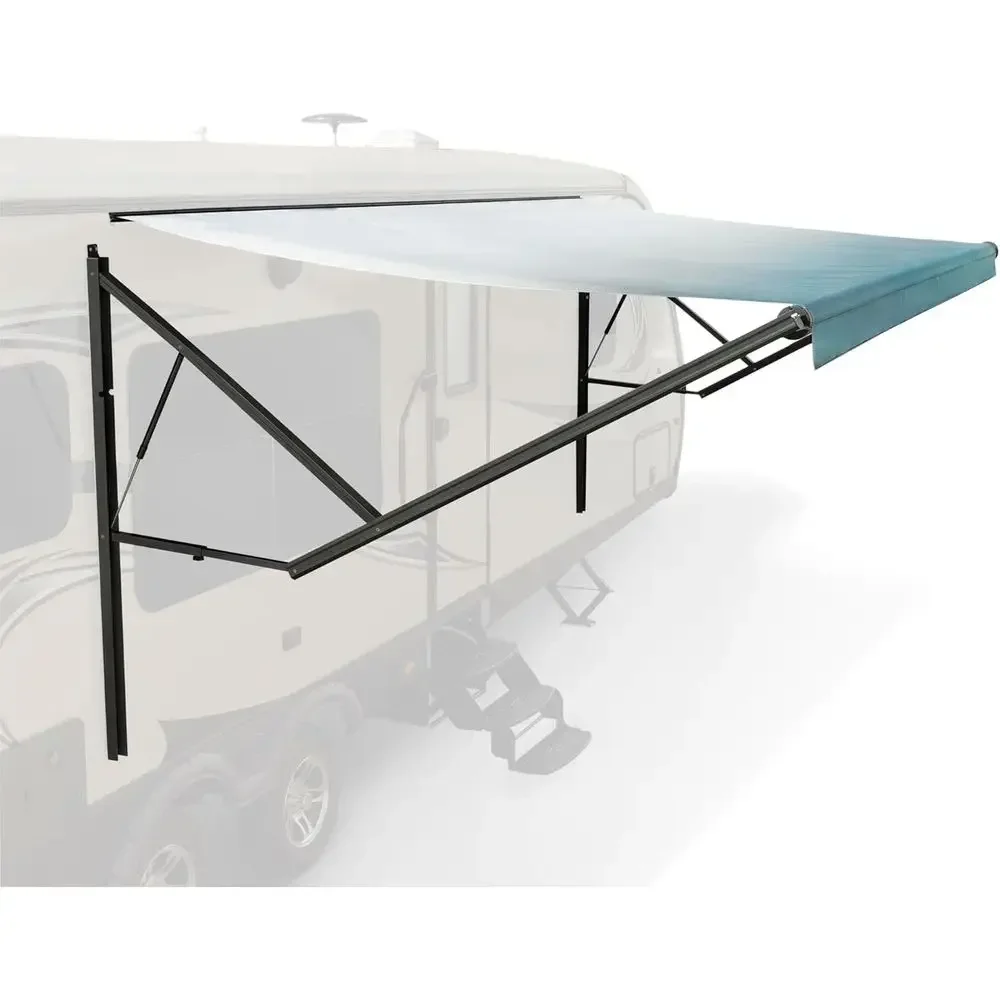 12-Foot Power Awning Assemblies for RVs, 5th Wheels, Travel Trailers, Toy Haulers, and Motorhomes - Black Fabric