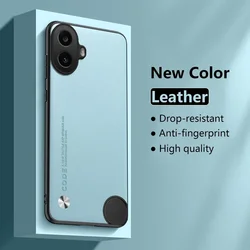 Leather Case for Nothing CMF Phone 1 Carbon Fiber Silicone Protection Hard Full Camera Matte Phone Cover NothingCMFPhone1 Coque