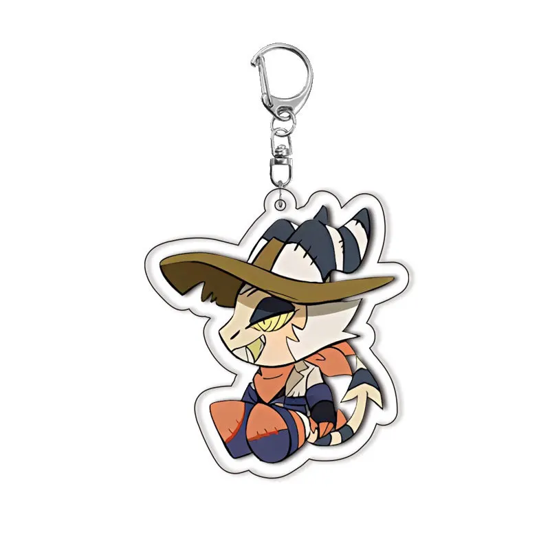 Hazbin Hotel New Acrylic Popular Anime Related Products Fun Keychain Bag Charms Pendant Q Version Creative Accessories Jewelry - Image 5