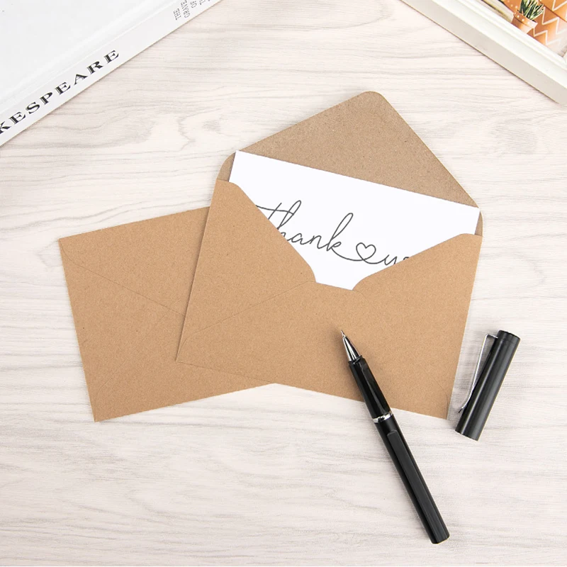 Professional Bulk Kraft Envelopes 10x7cm – 25, 50 or 100PCS for Business Correspondence, Office Use & Document Mailing TMZ