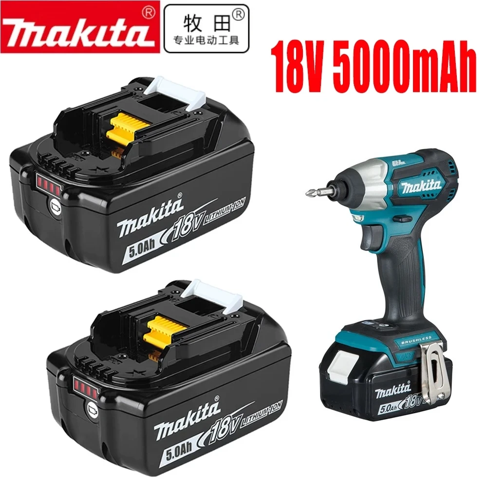 

Makita 100% оригинальный перезаряжаемый аккумулятор для электроинструмента, сменный телефон, литий-ионный, 5,0 Ач 18 в LXT BL1860B BL1860 BL1850