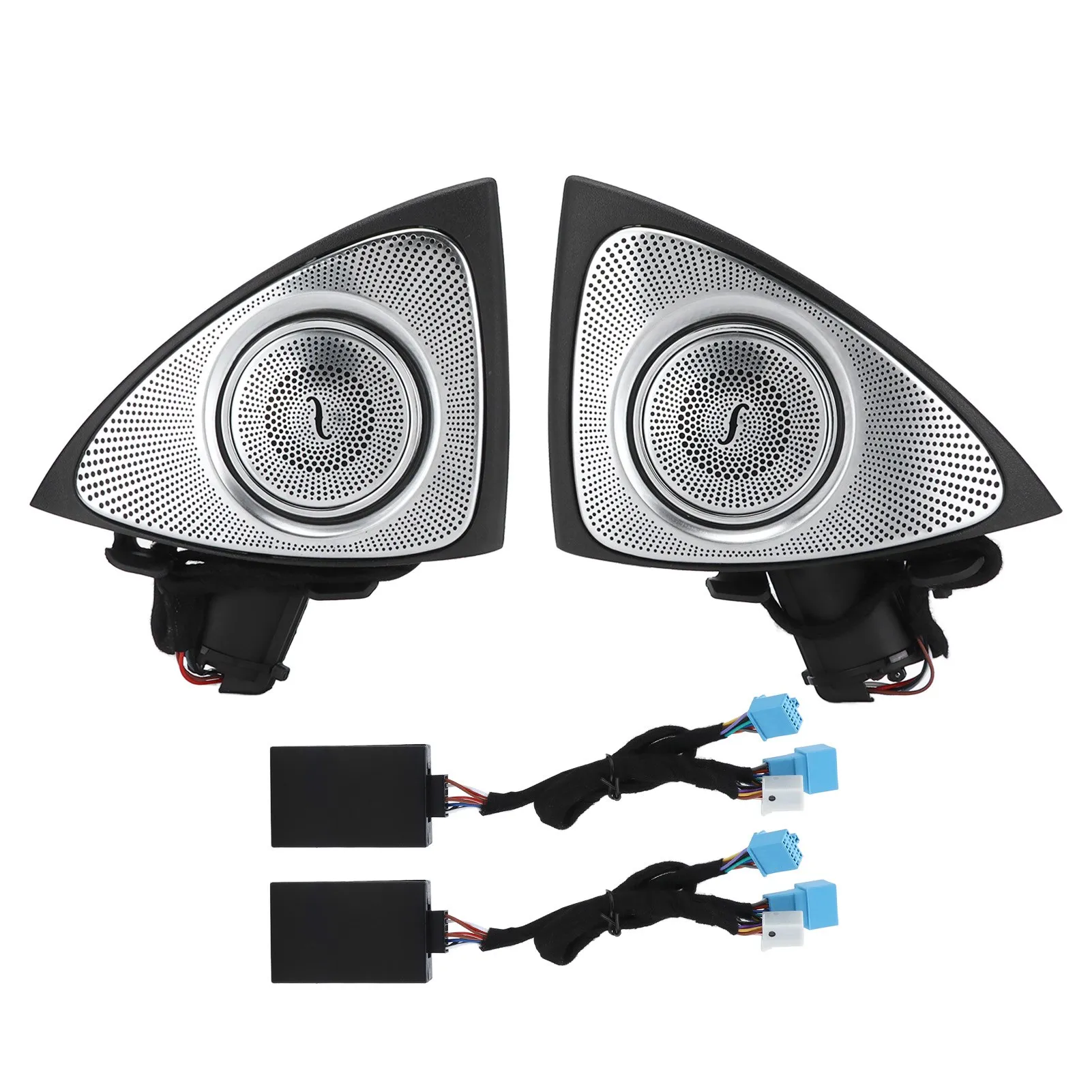 مكبر الصوت الدوار ثلاثي الأبعاد 7 ألوان مع استبدال الإضاءة المحيطة LED لسيارة Mercedes-S-Class W222 2014‐2017 ملحقات السيارة