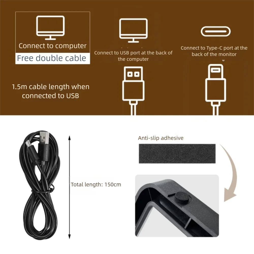 Thick Computer Monitor Stand Pressure-Resistant Ergonomic Laptop Elevated Stand with USB Ports Computer Heightening Rack