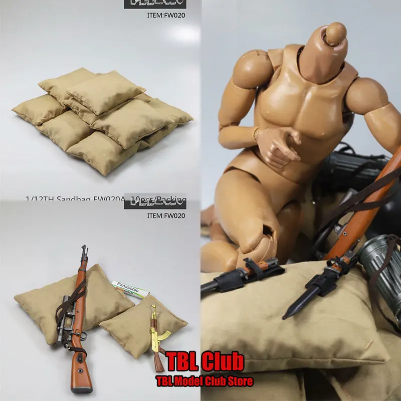 Feelwo Spielzeug fw020 1/6 1/12 Maßstab Schlacht Militär Sandsack Puppenhaus Szene Zubehör für 12 ''6'' Soldat Action figur Puppe