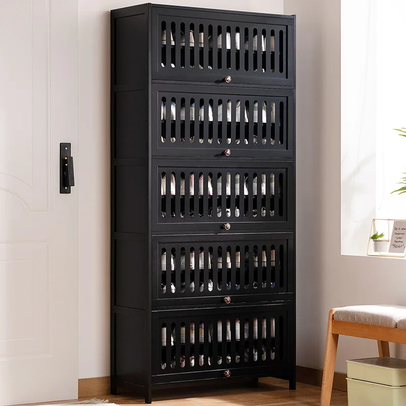 

Door shoe cabinet high vertical entry cabinet integrated door corridor with extremely narrow household shoe rack multi-layer wit