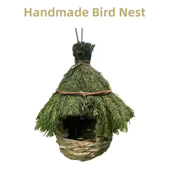 手工編織草鳥巢 - 天然編織鳥屋,花園裝飾,手工藝品材料(支持一件代發) 10 最佳銷售 鳥巢 - №7