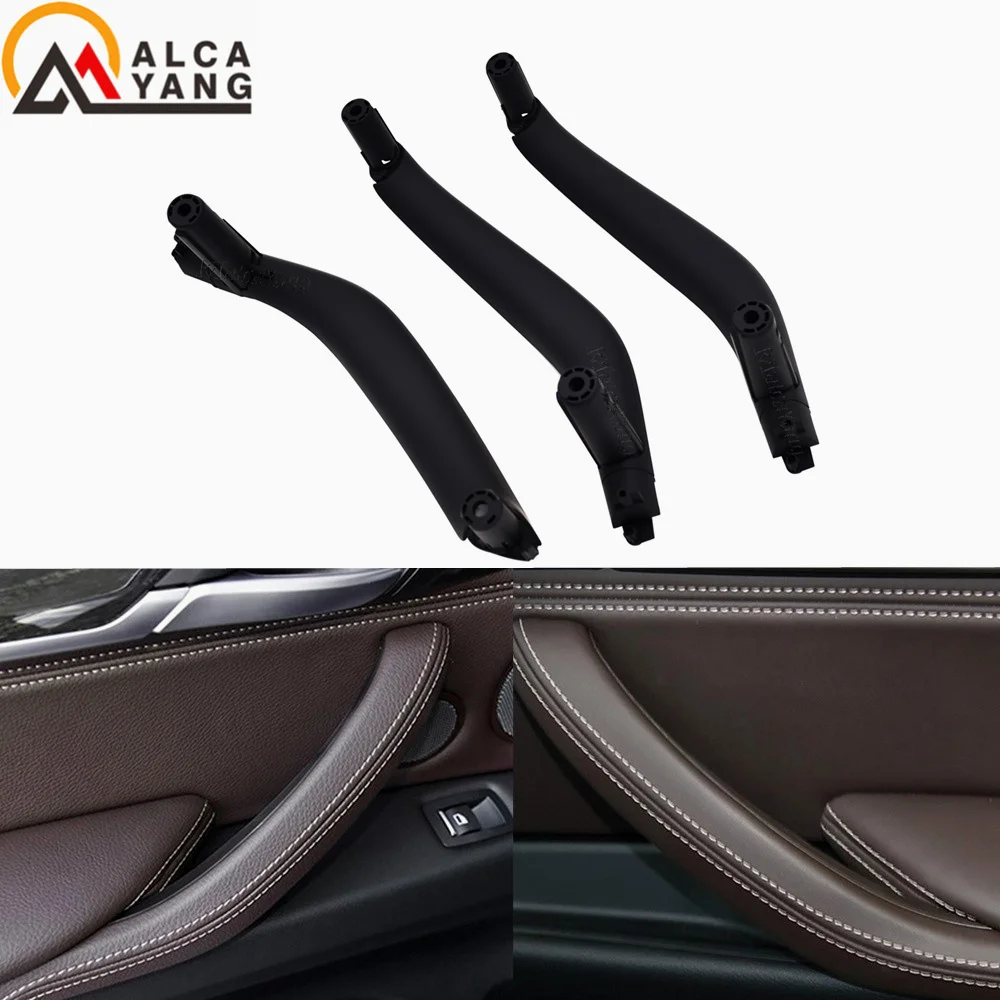 LHD RHD For BMW X5 X6 F15 F16 2014 2015 2016 2017 2018 Car ABS Inner Interior Door Pull Handle Trim Cover