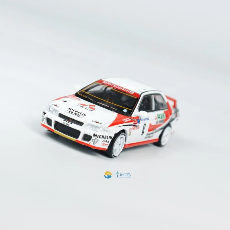 

Stock 1:64 Mitsubishi EVO 8# Monte Carlo die-cast alloy car model, boys' toys, children's festival gifts, adult decorations.