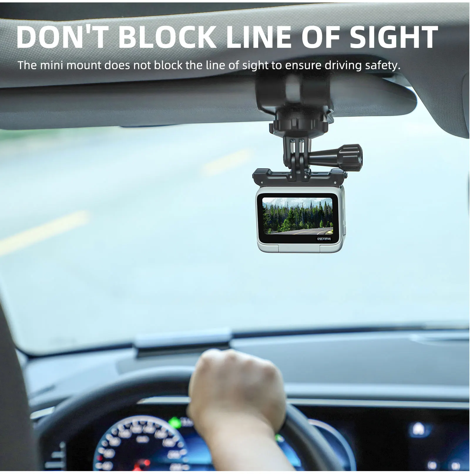 Sunnylife For DJI Osmo POCKET 4P/Nano/X4Air/Insta360 Luna Ultra Camera Car Sun Visor Mount Mobile Phone Photography Mount Holder