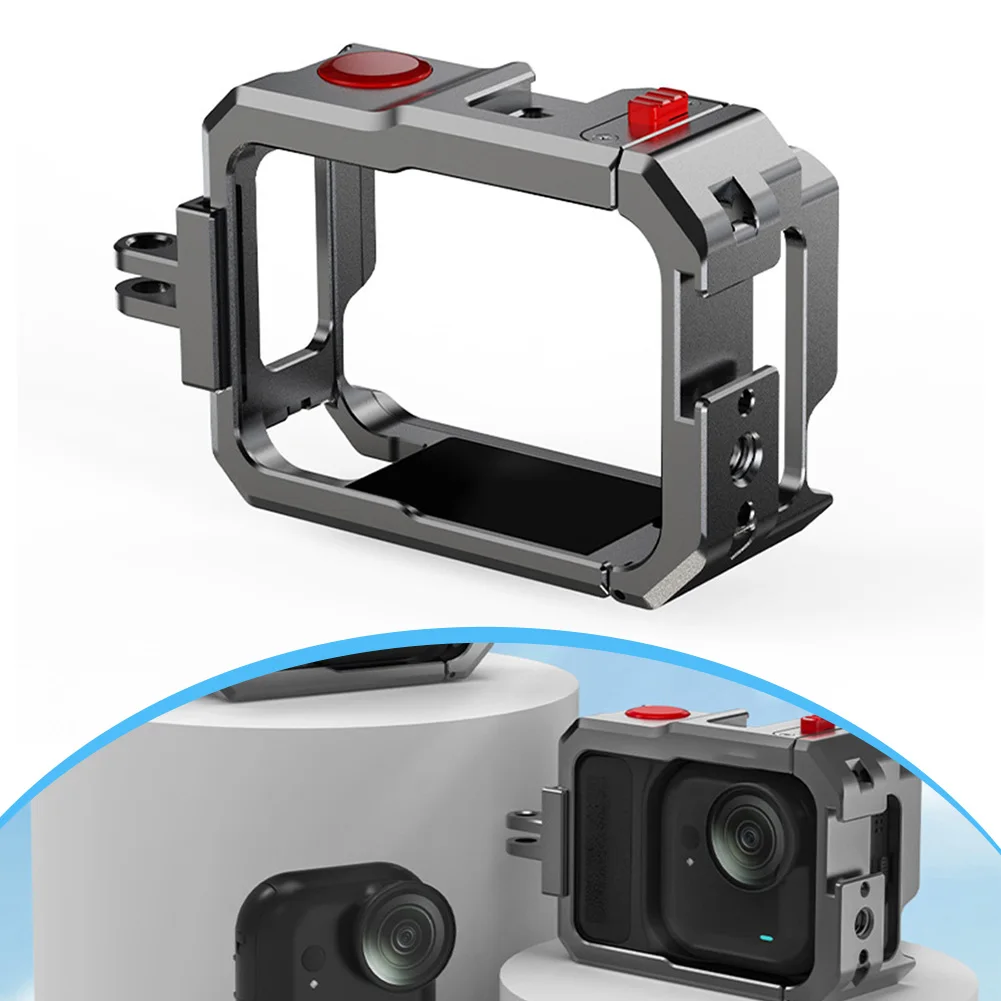 1 قطعة كاميرا واقية الحدود المعدنية الإفراج السريع حماية الإطار ل Insta360 الذهاب الترا عمل قفص الكاميرا الملحقات #4