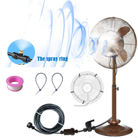 3/4/5/6 Garden Spray Portable Mist Fan Ring Spray Nozzles Water Mist Fog Sprayer Cooling System 6M Tube Outdoor Patio Cooling