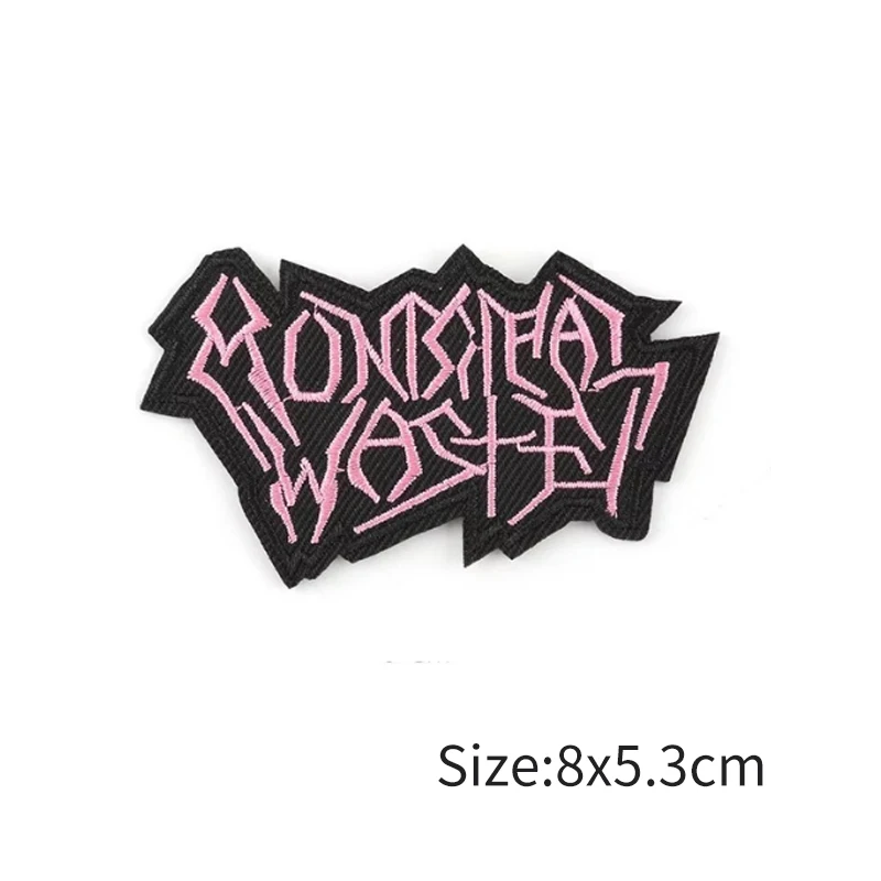 Embroidery  Label Adhesive Patch Posted English Letter Badge Cloth Stickers Custom Models