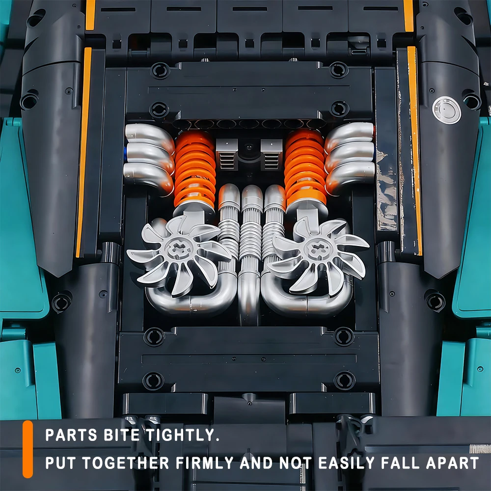 مقياس 1:8 مارتن فولكان سيارة رياضية بنة نموذج سيارة تجميع صعبة عالية لعبة الطوب التقنية لصبي هدية