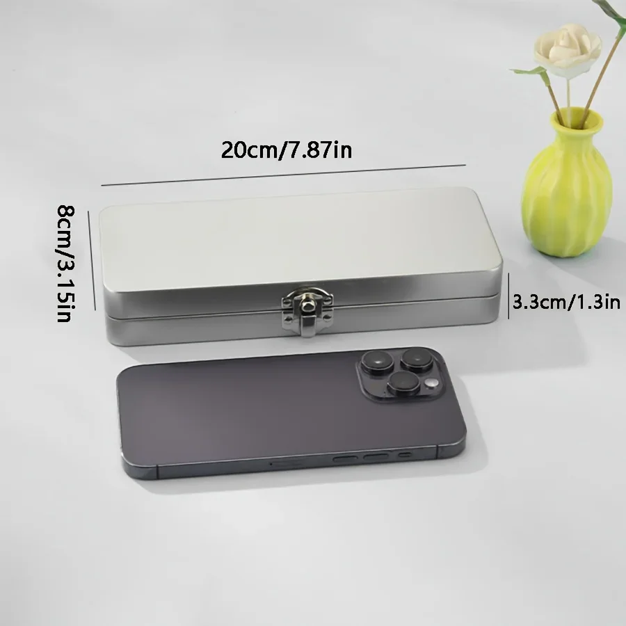 1/4pcs Metal Storage Box with Lid - Suitable for Home Storage, Gifts, Pencil Cases, Car Keys, and Handicraft Storage