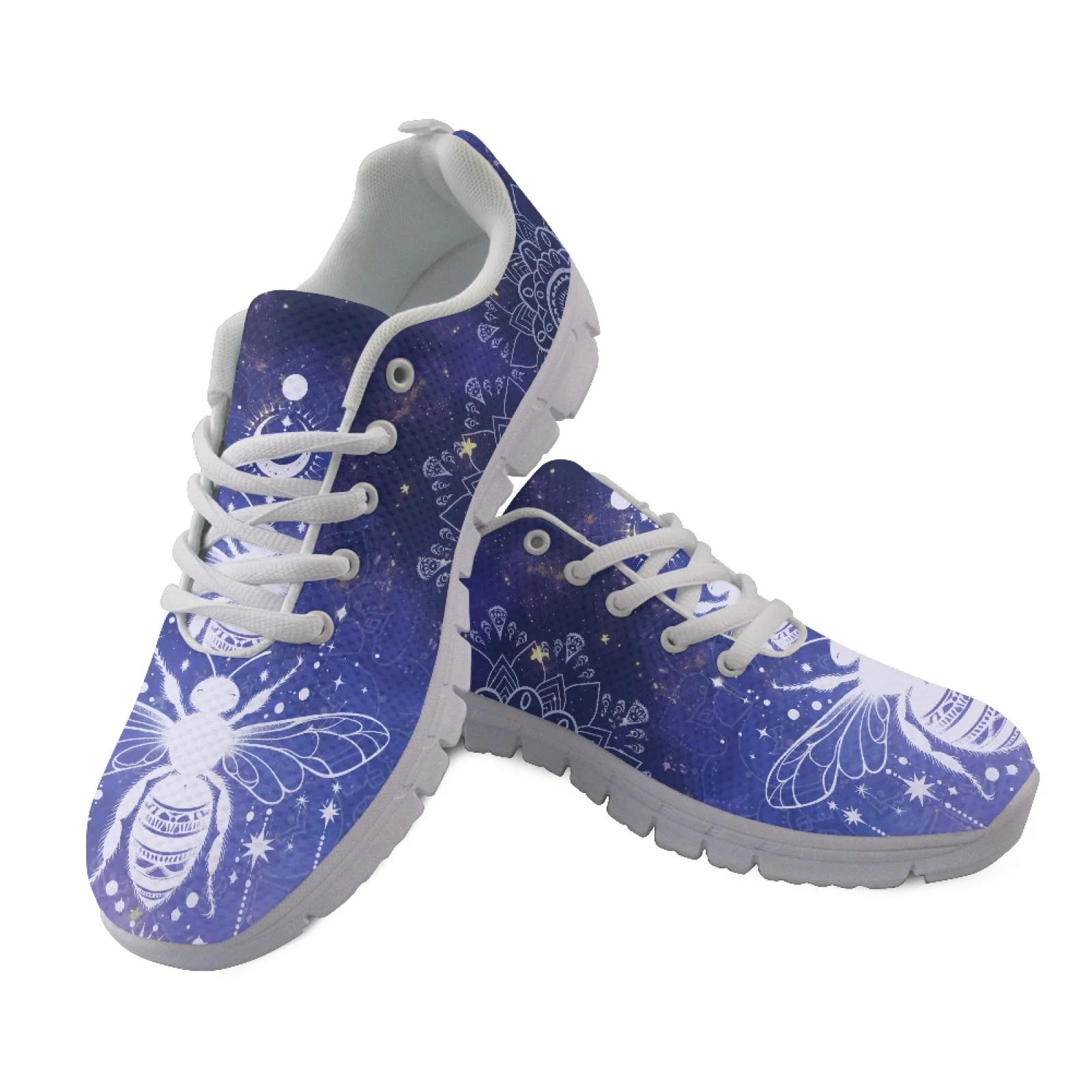 Coloranimal Lightweight Breathable Athletic Sneaker for Men Women Running Shoes for Gym Penguin Ice Cream