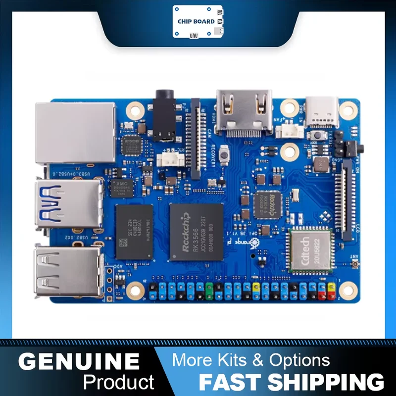 Orange Pi 3B Rockchip RK3566 Quad-Core 64-bit SBC Single Board WiFi+BLE Gigabit Run Android Linux OpenHarmony OS Mini PC