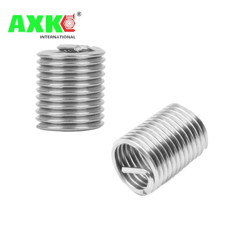 AXK 50pcs M10*1.0*3D m10 Wire Thread Insert Stainless steel m10 screw bushing ,Wire screw sleeve,Thread Repair