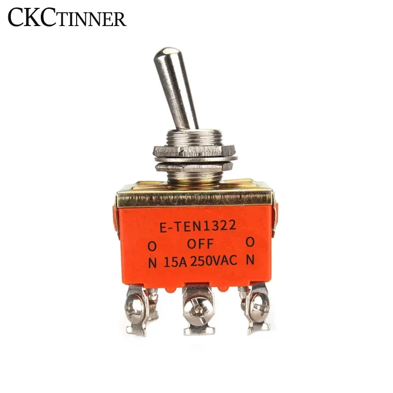 1PCS Power Rocker Toggle Switch  E-TEN 1321 1221 1322 1021 1122 1121 15A /250VAC  Miniature Toggle Switches orange