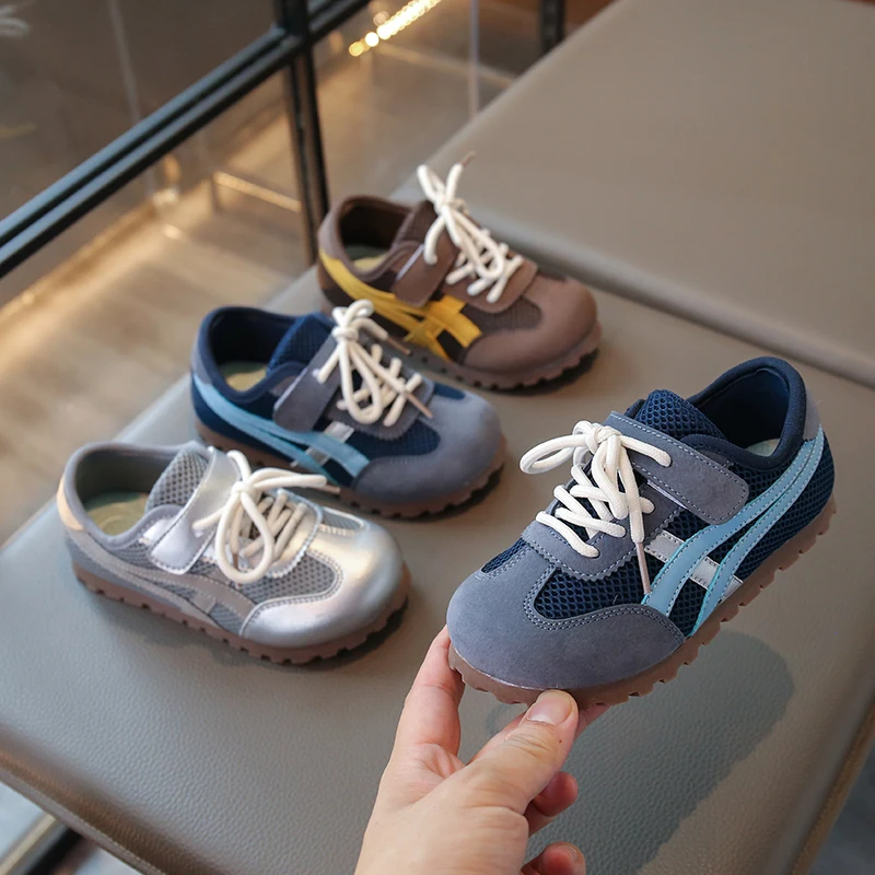 

Childrens Casual Sneakers Mesh Breathable 2025 Autumn New Kids Shoes Anti Slip Soft Sole Boys Girls Fashion Outdoor Sports Shoes