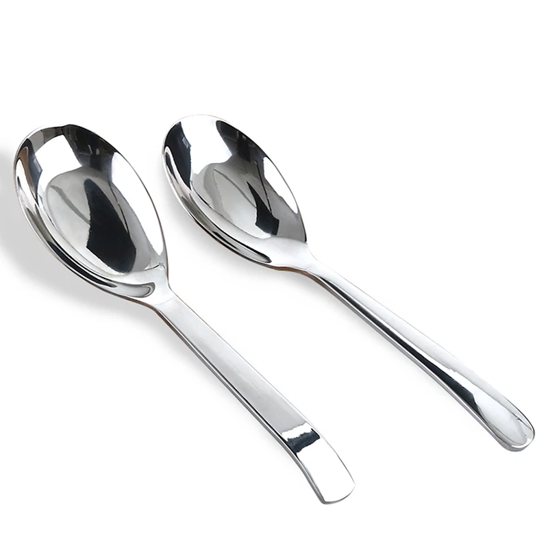 Stainless Steel Soup Spoon, Asian Japanese Chinese Soup Spoons with Deep Bowl, Healthy and Heavy Weight Dishwasher