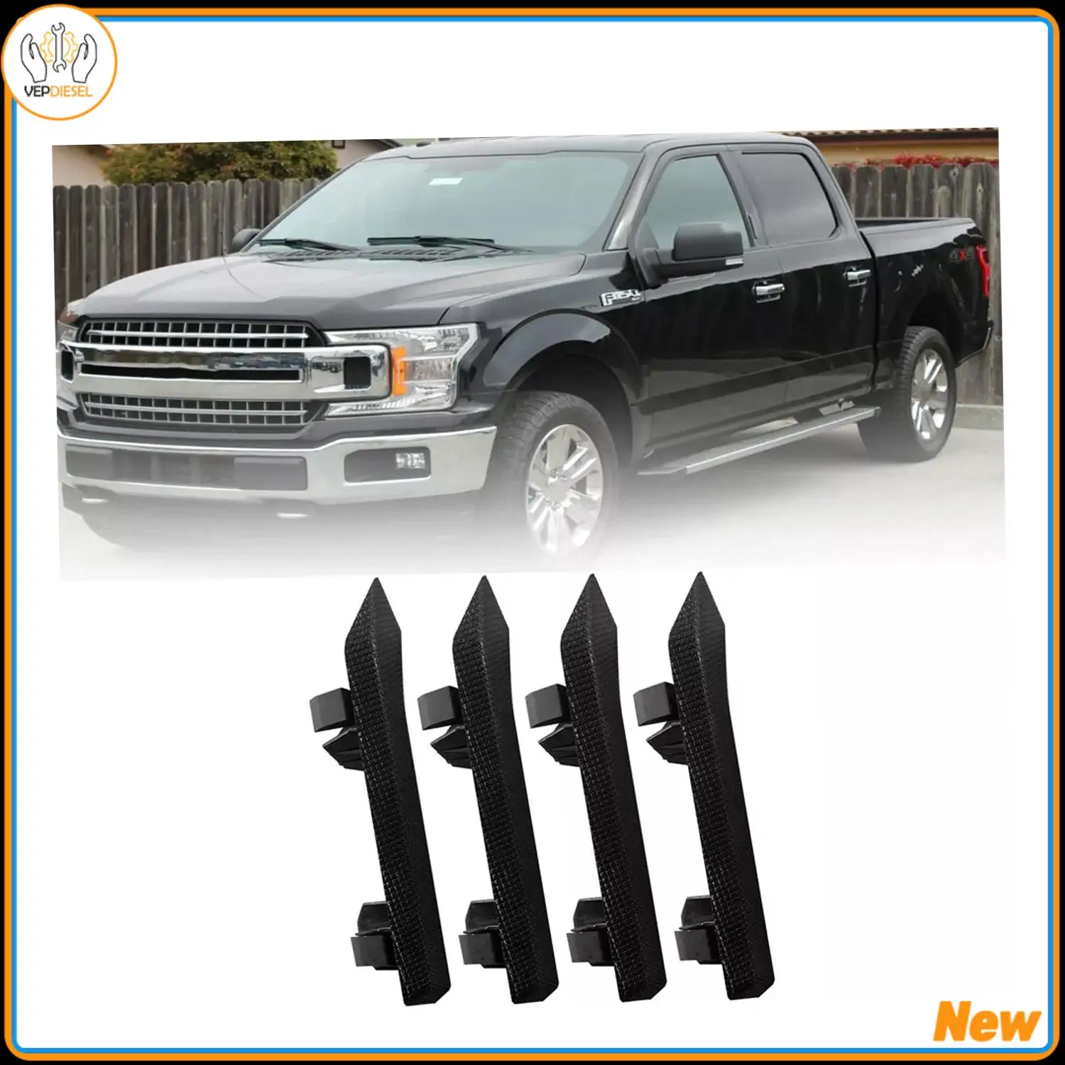 

4pcs FL3Z16491DA Left Side Running Board Step Pad Grip Cover For Ford F-150 2015-2022 FL3Z-16491-DA New Car Accessories