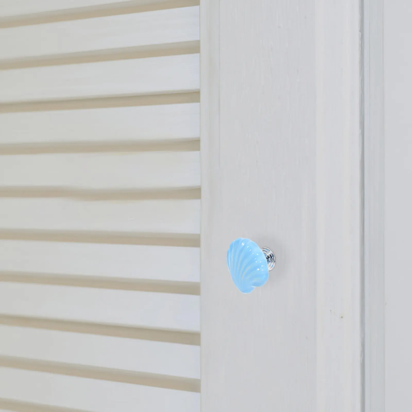 

4 шт. синих мебельных ручек-ракушек с прочным основанием для ящиков, шкафов, дверей, фурнитура для дома и ремонта