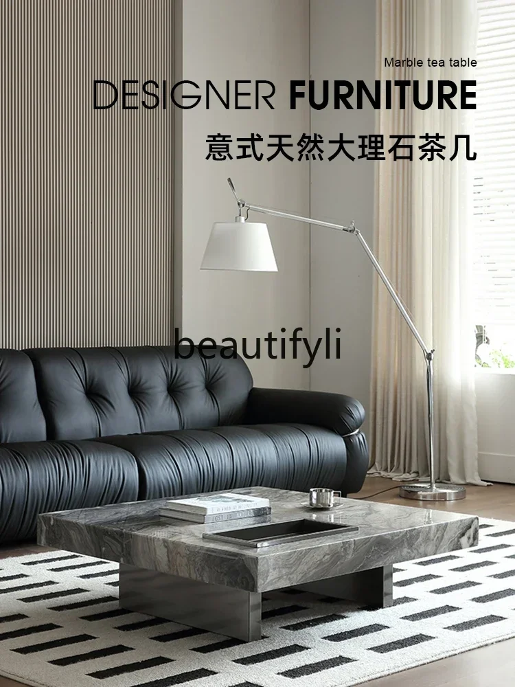 

S1S Natural marble luxury stone light luxury modern minimalist design imported coffee table