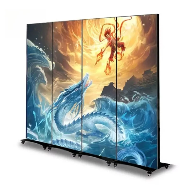 P2.5 Indoor 80inch Foldable Advertising Poster Video LED Display Vertical Commercial LED Screen for Shopping Mall