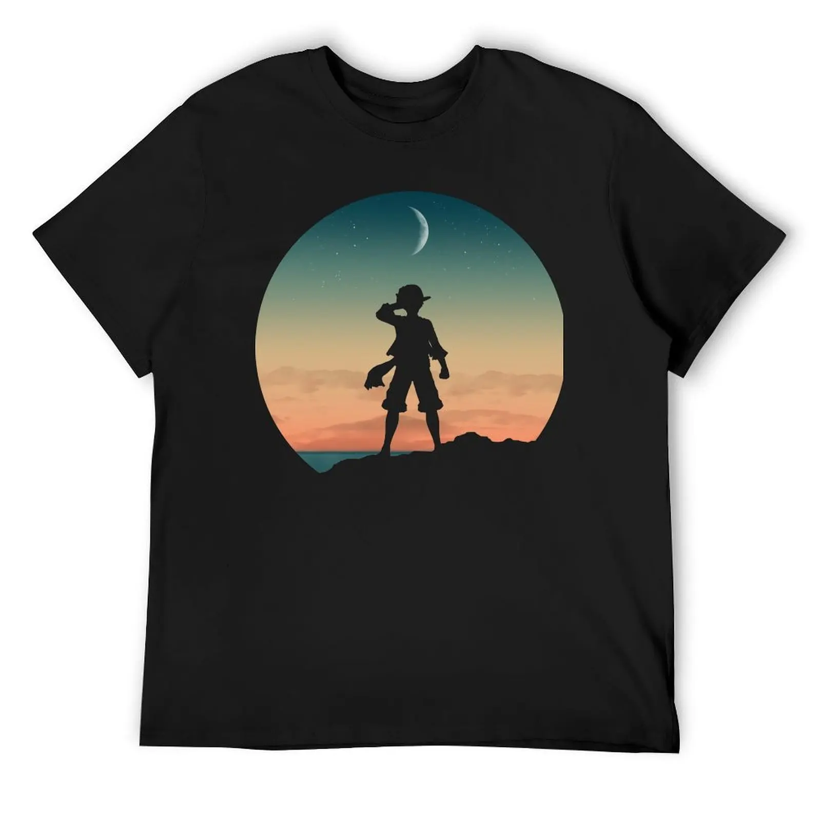 

Pirate Under The Moon T-Shirt summer clothes plus sizes shirts graphic tee mens t shirts pack