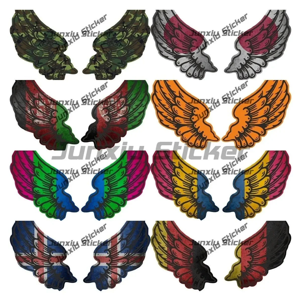 Afghanistan Wing Finland Country Wings Decals Germany Japan Camo Country Wings Sticker Flag Country Wings Decal  Accessorie