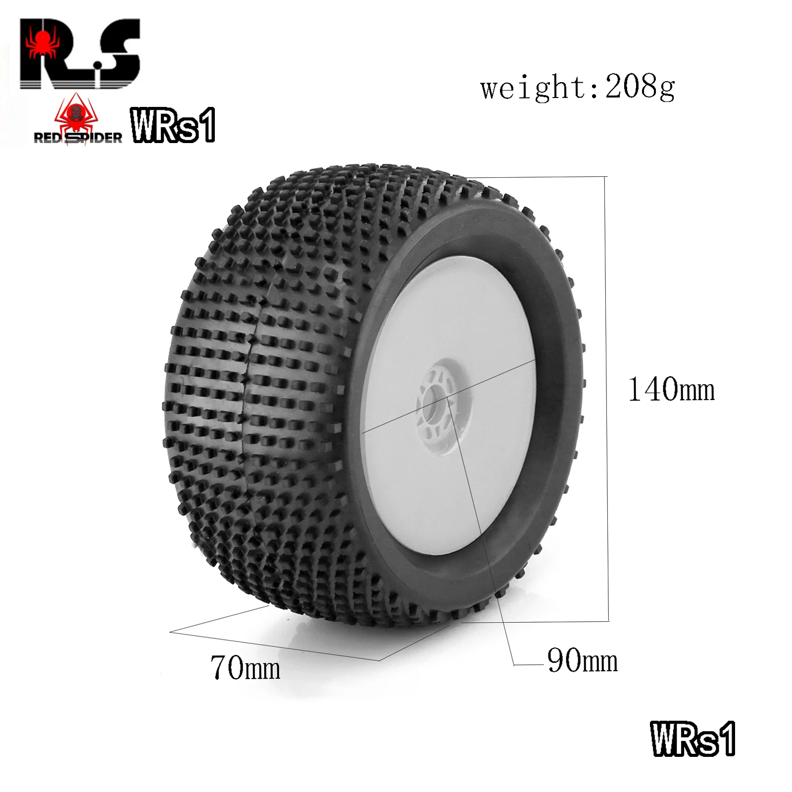 Pneus de caminhão de corrida off road 1/8 rc od 5.51 "e rodas 17mm hex para 1:8 buggy caminhão carro arrma kraton typhon 6s 3s talion 6s