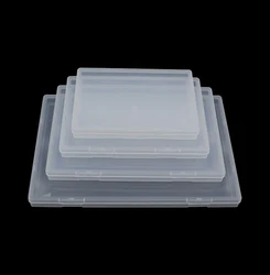 Transparent Desktop Stationery Clear Pencil Box Stickers Storage Case Table Desk Classification Box Plastic Stationary Organizer