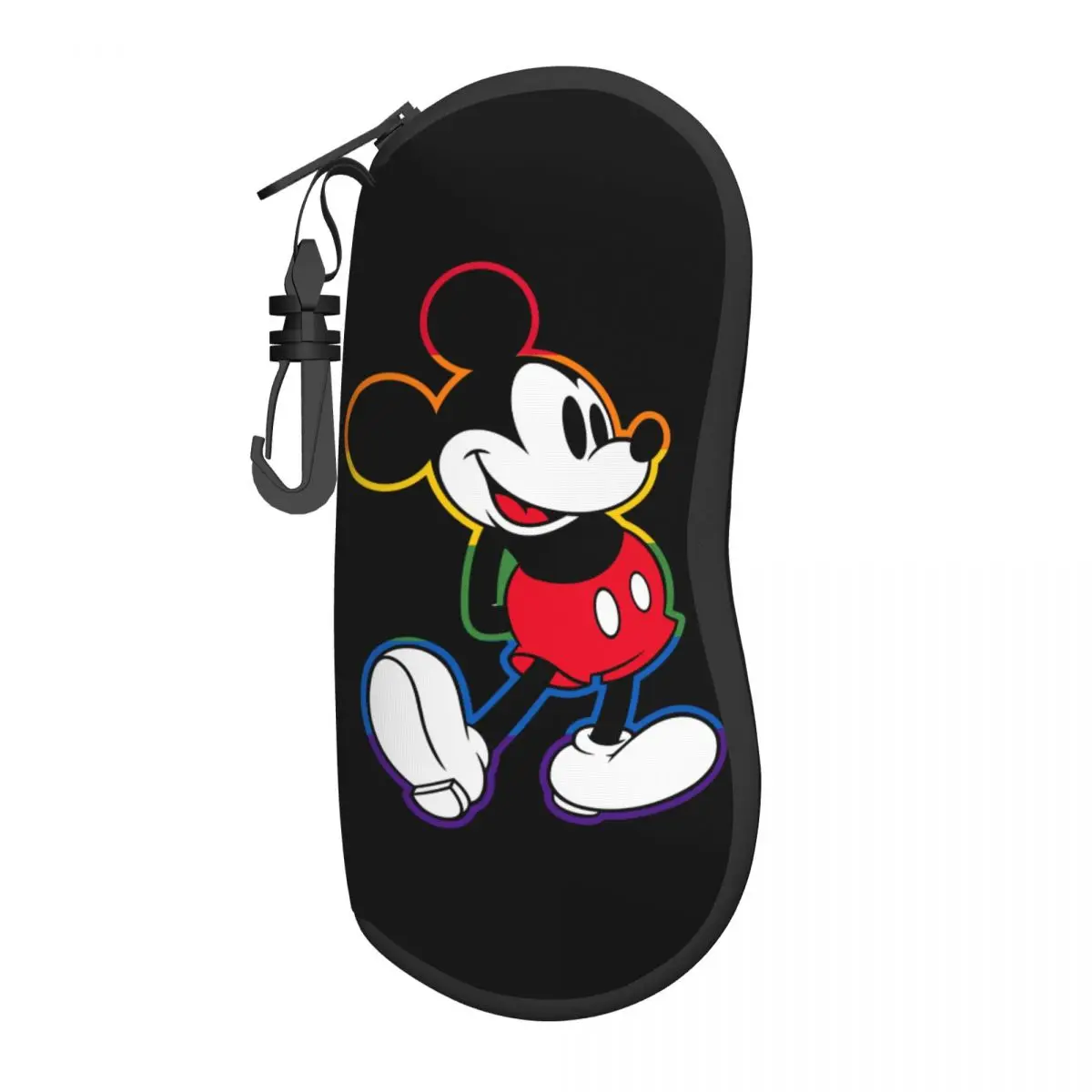 Mickey Rainbow Outline Glasses Case Gift For Women Zipper Sunglasses Storage Box Cartoon Eyeglasses Box