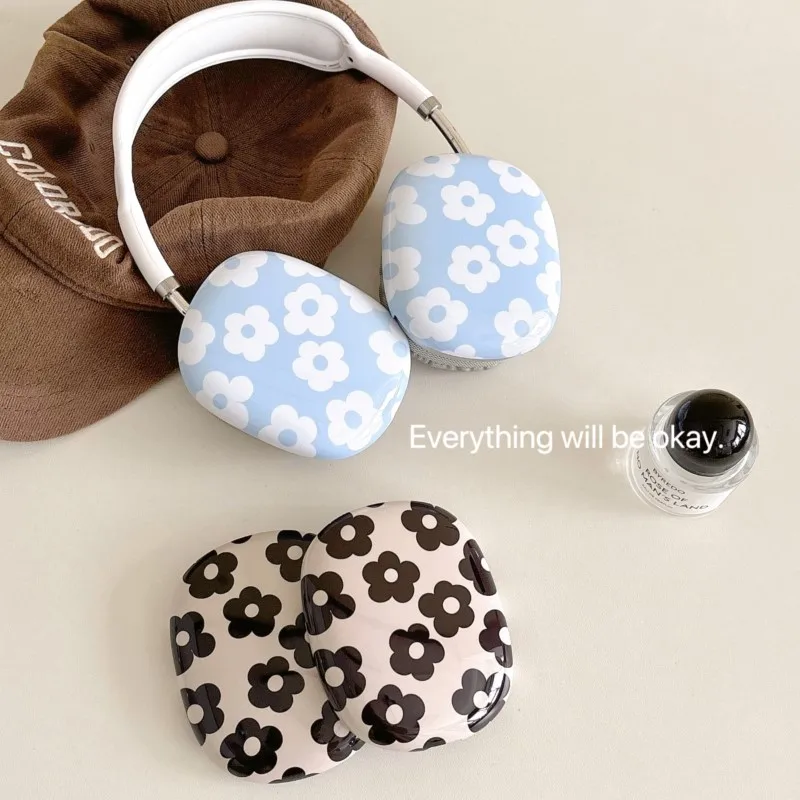 

INS Japanese Korean Style y2k Minimalist Flower Protective Case For Apple Airpods Max Earphone Cover Funda For Airpods Max2