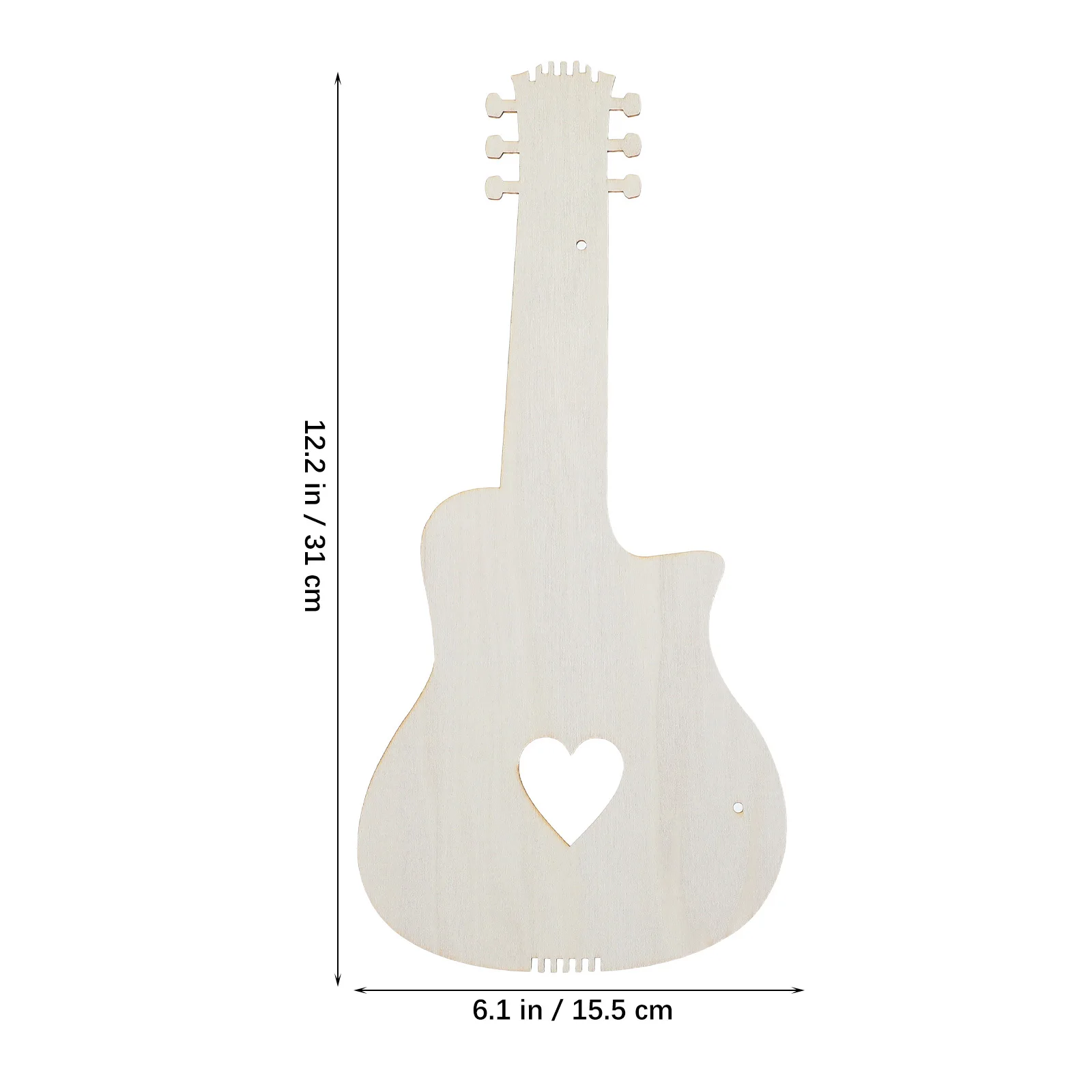 2 Stuks Kids DIY Houten Gitaar Craft Kit Natuurlijke Ongeverfd Muziekinstrument voor Kunst Decoratie Verbeelding Ontwikkeling