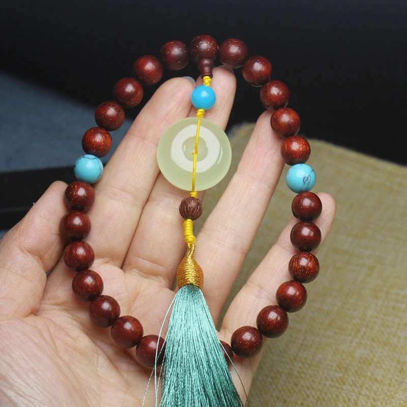 

Zambian Rosewood Golden Star 10mm , Luminous Peace Amulet Handheld Pendant, Car Ornament