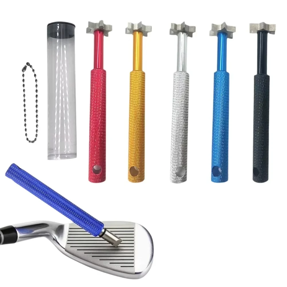 Herramienta de afilado de ranuras para palos de golf, afilador de palos de golf, herramienta de corte de ranuras de aleación resistente para wedge, 6 colores