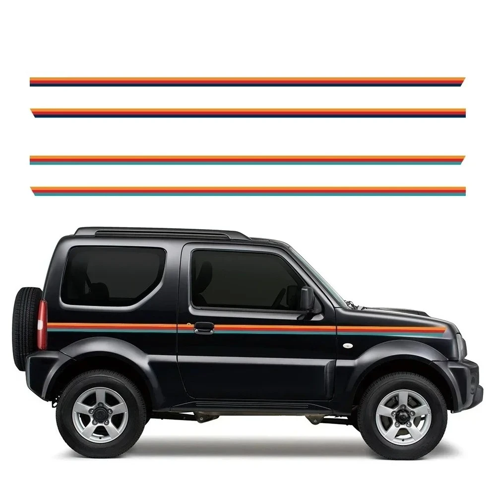 Car Body Door Side Stripe Stickers Vinyl Decals For SUZUKI JIMNY JB64W JB74W Waterproof PVC Car Styling Decoration Accessories