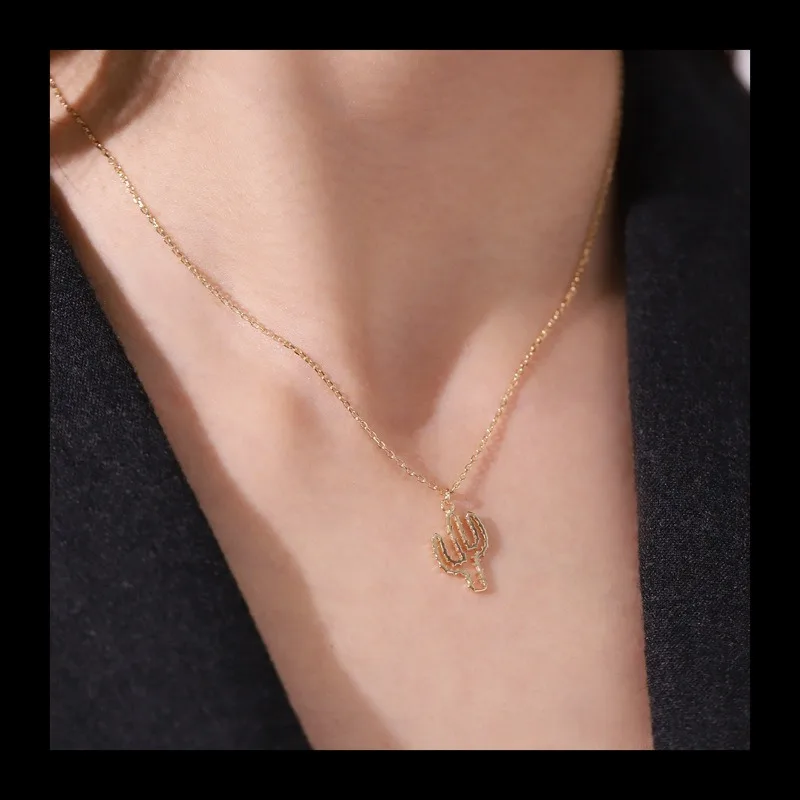 

Изысканный маленький кулон из стерлингового серебра с позолотой, женское простое темпераментное новое ожерелье-цепочка на ключицу, инвентарь Pro