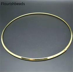 Gold Plating Color Metal Round Circle Necklace Choker Parts Necklet Chains Jewelry Findings 20pc/Lot