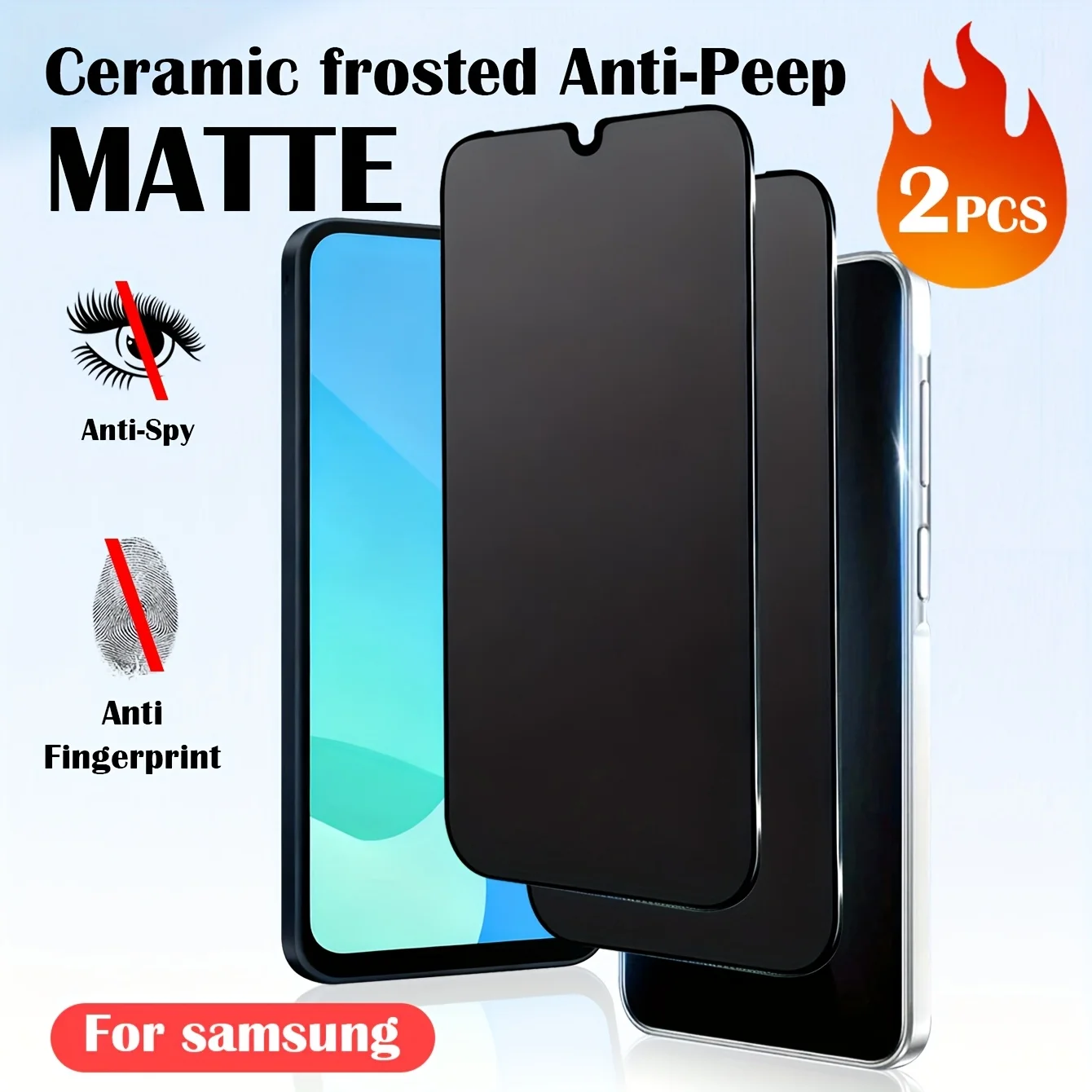 2PCS Matte Privacy Screen Protector For Samsung Galaxy A56/A26/A17/A16/A25/A15/S20/S23/S24/S25FE, TPU Soft Film Anti Peeping