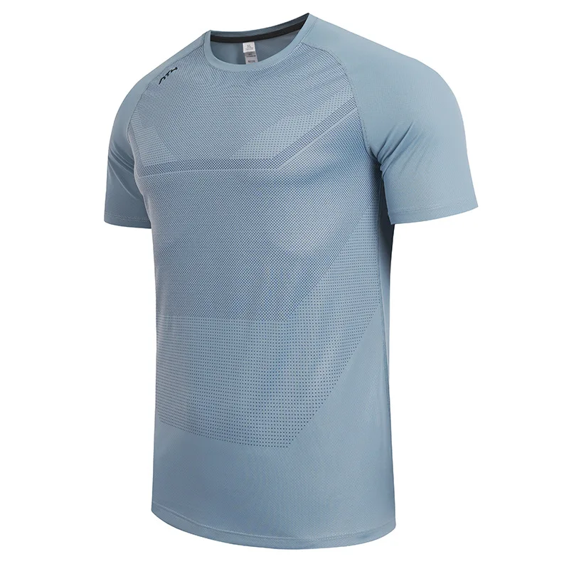 2026 Breathable Workout Men Running T-Shirts Gym Fitness Training Male High Quality Sports T-Shirts Oversized Ice Silk Tops