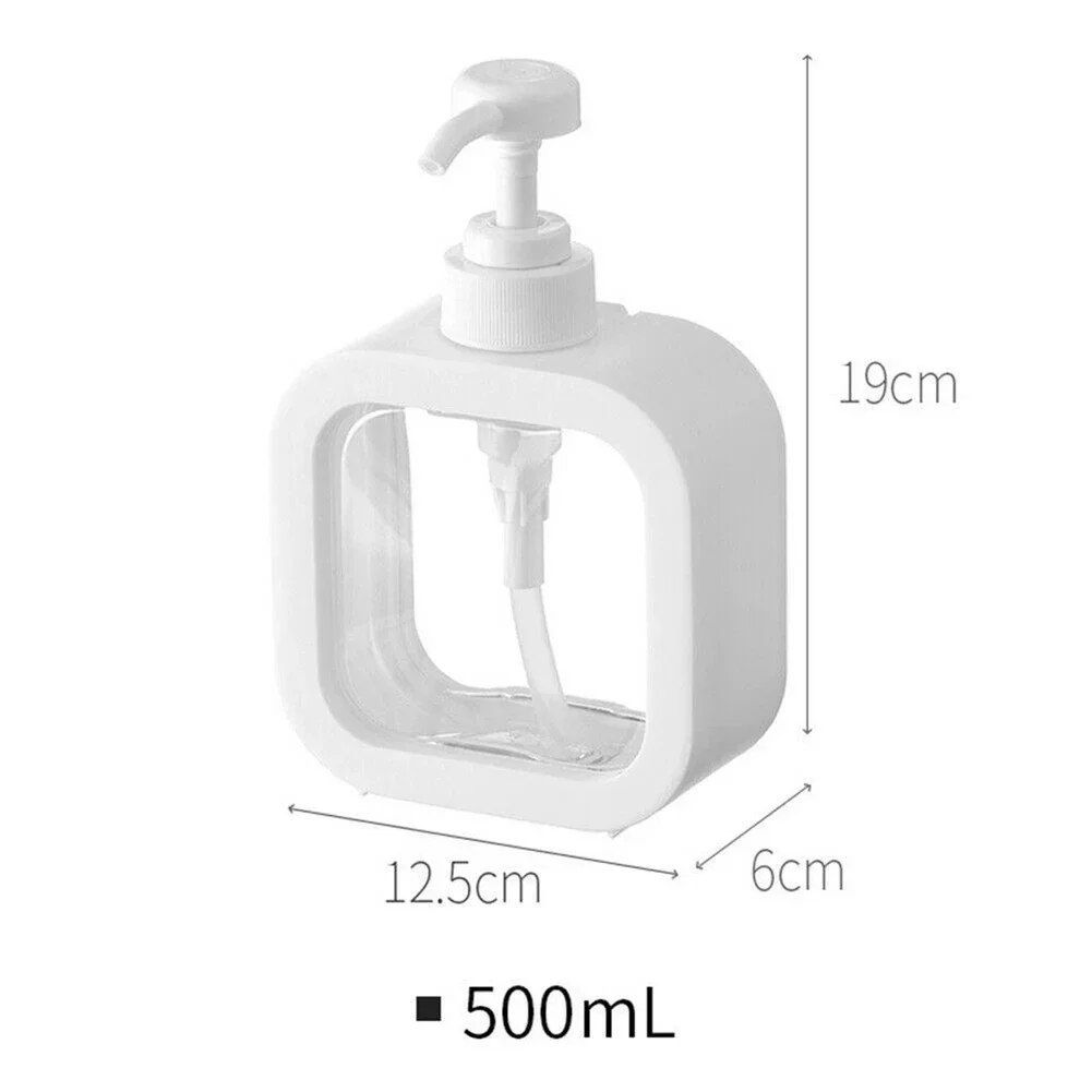 300ml/500ml Clear Plastic Emulsion Pump Bottle For Filling Lotions Shampoos Hand Soap Bathroom Dispenser Refillable Bottling