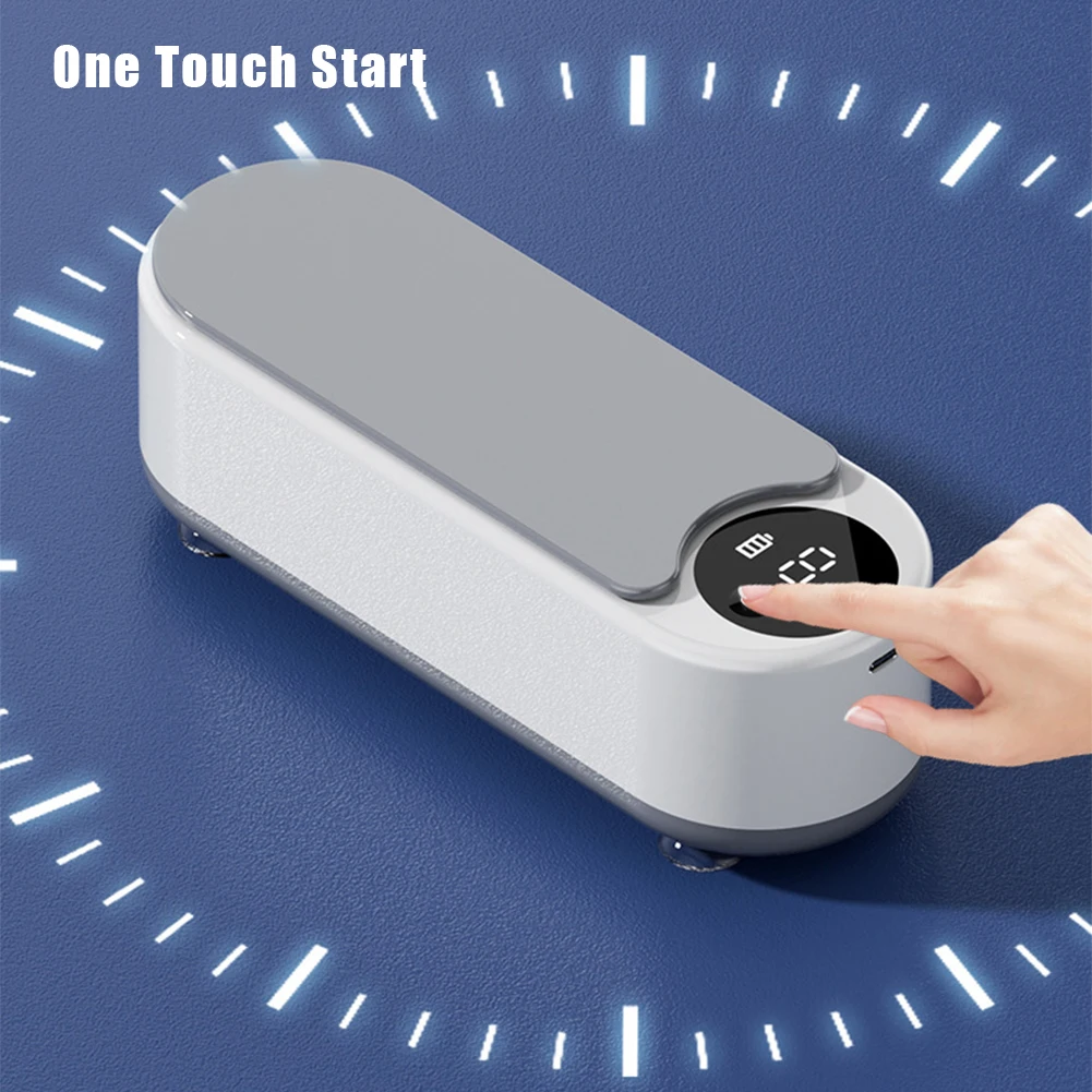 Ultrasonic Silver Gold Cleaner Portable Glasses Cleaner Makeup Brush Cleaner Multifunctional USB Rechargeable for Coins Dentures