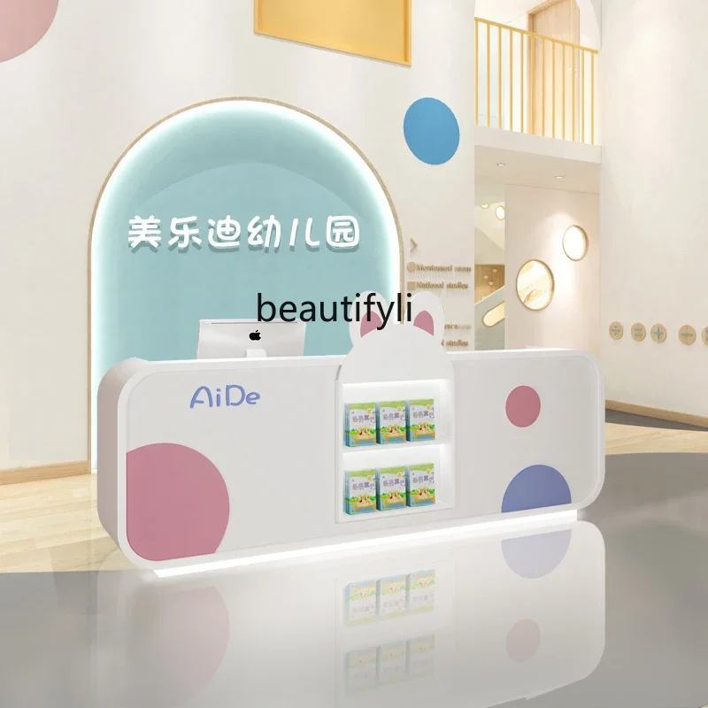 Simple Maternal and Infant Store Cashier Early Childhood Education Training Institution Consulting Reception Desk Reception Desk