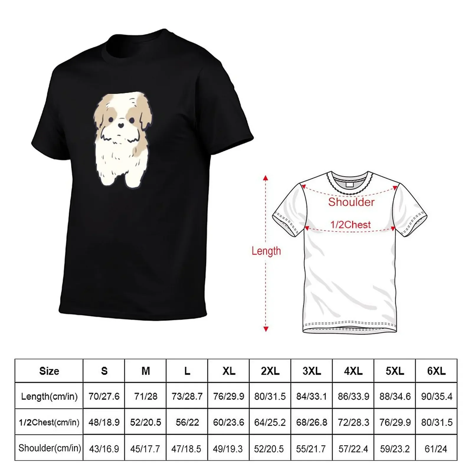 shih tzu dog Zipped Hoodie graphic tee shirt street wear mens graphic T-Shirt vintage mens graphic t-shirts hip hop