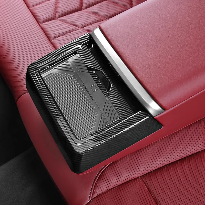 

Углеродное волокно, автомобильный Стайлинг, задняя беспроводная зарядка, декоративная панель, крышка, чашка для воды, защитная рамка, аксессуары для интерьера