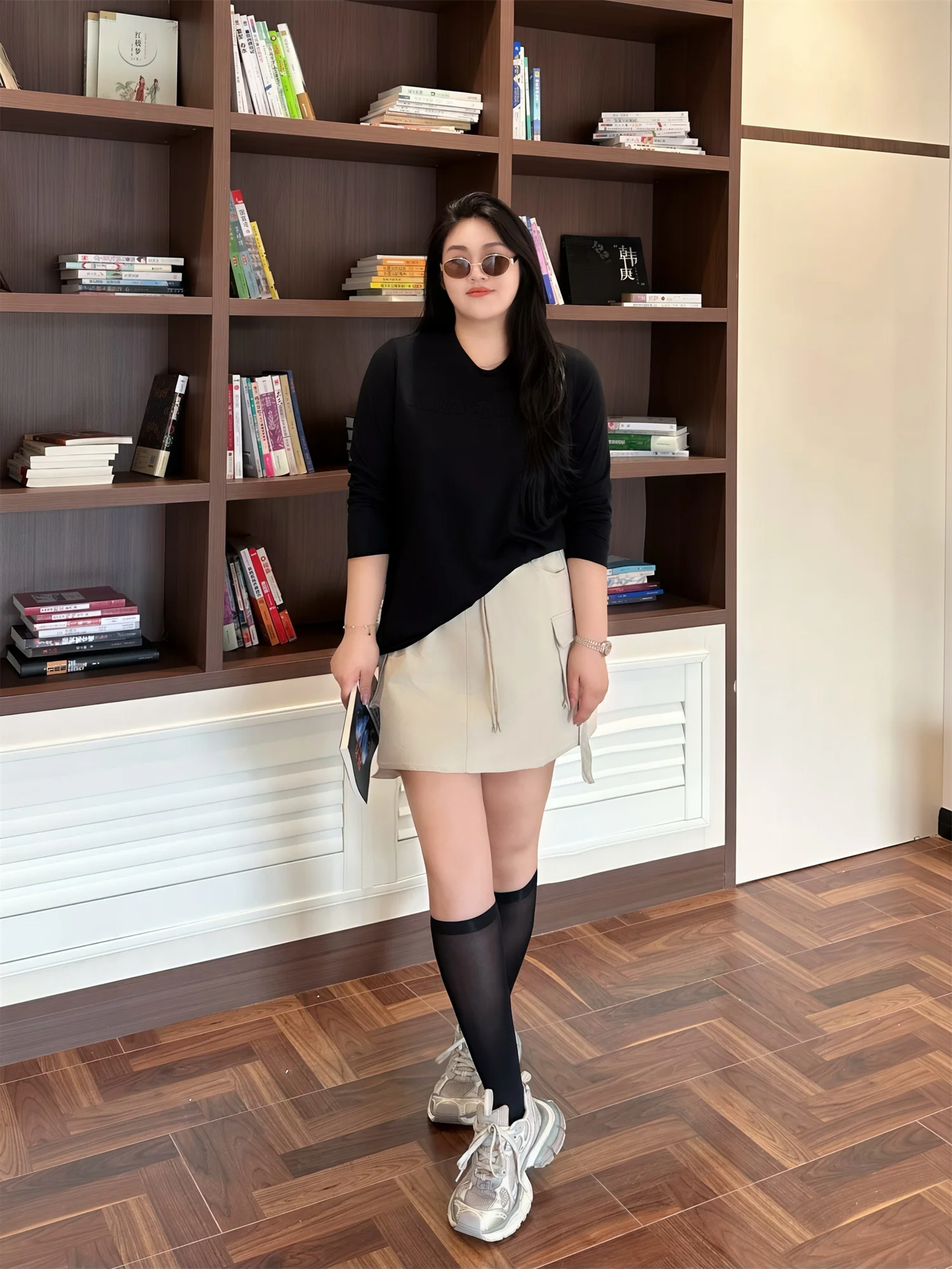 High Waist Workwear  Skirt Women plus Size A-Line Slimming Prevent Exposure Wrap around Skirt American Sle Casual Commute