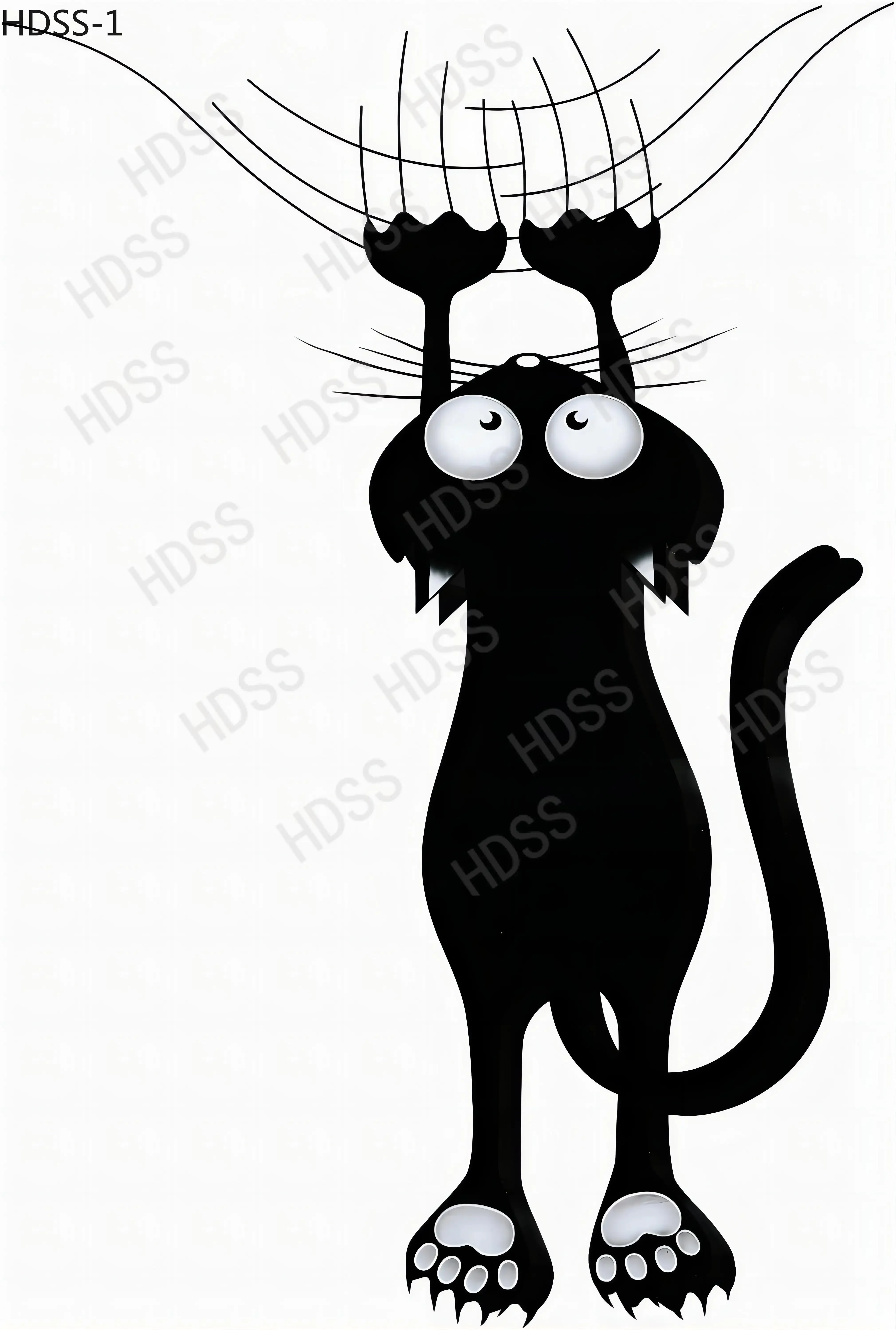 

HDSS-Black Cat Car Stickers Funny Car Decals Cat Vinyl Stickers for Car Window Walls Decoration Bumper Decal Black bf10