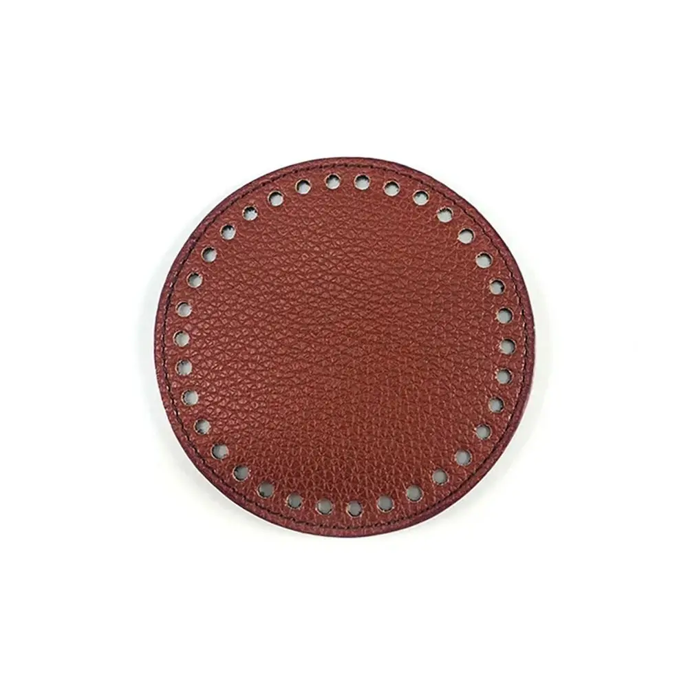 New 12cm Round Leather Bag Bottoms for Knitting Bags Handbag Handmade DIY Bag Parts Bag Accessories Crossbody Shoulder Bags